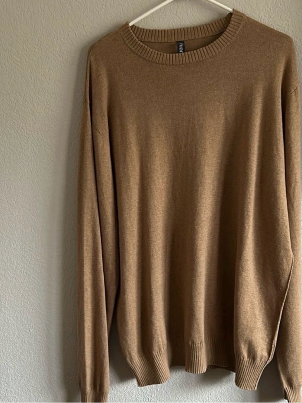 Vuori Cotton Cashmere Crewneck Sweater Tan